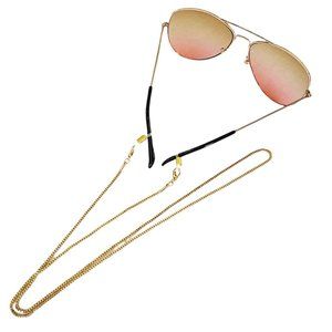 🔴 3️⃣ Pack Gold Box Chain Sunglasses / Eye Glasses Chain Holders